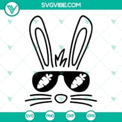 Easter, SVG Files, Bunny Easter Svg, Bunny With Sunglasses Svg, Rabbit with 15