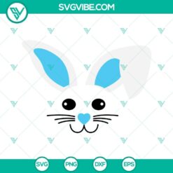 Bunny Face Bundle SVG Download, Boy Girl Easter Bunny Face SVG Files, Cute Bunny 2