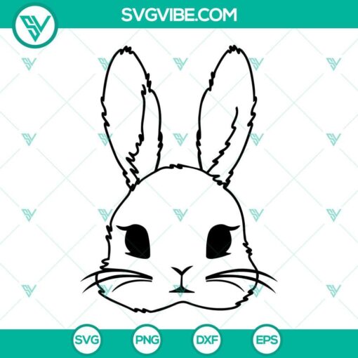 bunny face with bandana svg bunny svg bundle bunny face svg bunny bandana svg bunny svg rabbit svg 10 mockup