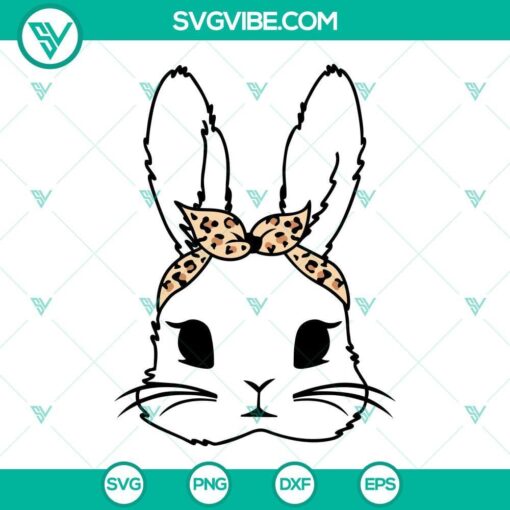 bunny face with bandana svg bunny svg bundle bunny face svg bunny bandana svg bunny svg rabbit svg 4 mockup