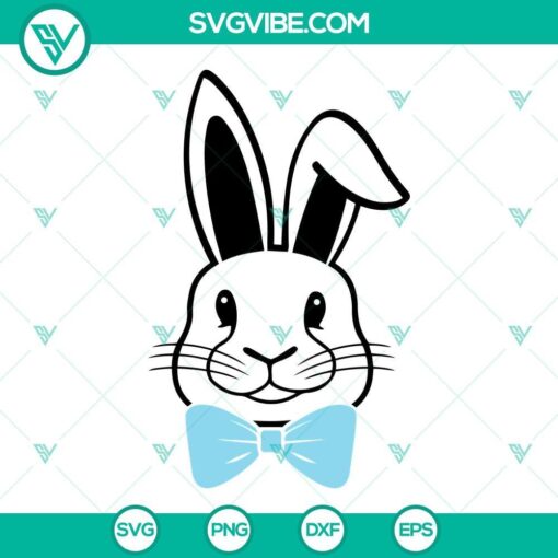 bunny heads with bows svg bunny face svg bunny ears svg bowtie svg easter bunny svg 8 mockup