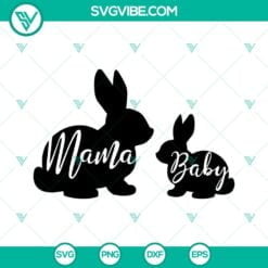 Easter, SVG Files, Bunny Mom And Baby SVG Images, Bunny Mama SVG Image, Bunny 4