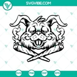 Cannabis, SVG Files, Bunny Smoking Weed SVG Download, Bunny Smoking Cannabis 2