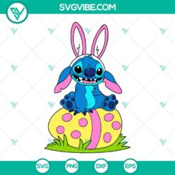 Disney, Easter, SVG Files, Bunny Stitch On Easter Egg SVG Images, Lilo And 2