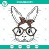 Easter, SVG Files, Bunny Rabbit With Bandana SVG Download, Bunny With Glasses 13