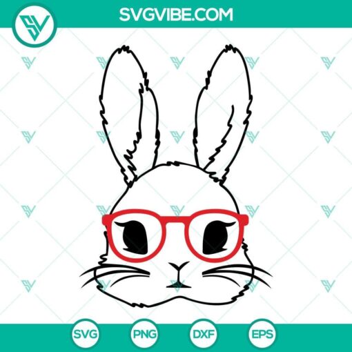 bunny with glasses svg bunny svg bunny face with glasses svg rabbit svg bunny glasses svg bundle 2 mockup