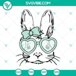 Easter, SVG Files, Bunny With Leopard Bandana And Glasses SVG File, Easter 3