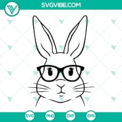 Easter, SVG Files, Bunny with Glasses SVG Images, Easter Bunny SVG Download, 16