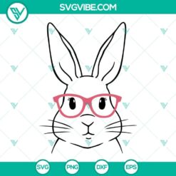 bunny with glasses svg easter bunny svg rabbit svg easter svg bunny svg bunny face svg 2 designs 6 mockup