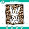 Leopard print sunglasses on bunny, Easter bunny design SVG, bunny clipart for digital crafting projects.