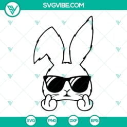 Easter, SVG Files, Bunny With Sunglasses SVG File, Bunny With Glasses SVG Files 16