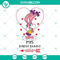 buster bunny and babsy bunny svg tiny toon love valentine svg 90s cartoon valentines day couples svg files 6 mockup