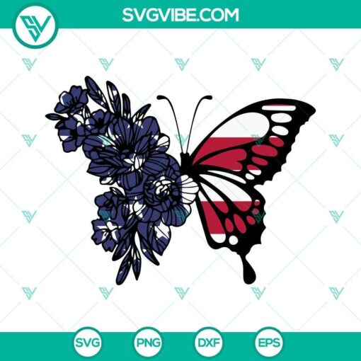 butterfly american flag svg patriotic for woman svg 4th of july svg png dxf eps files 4 mockup