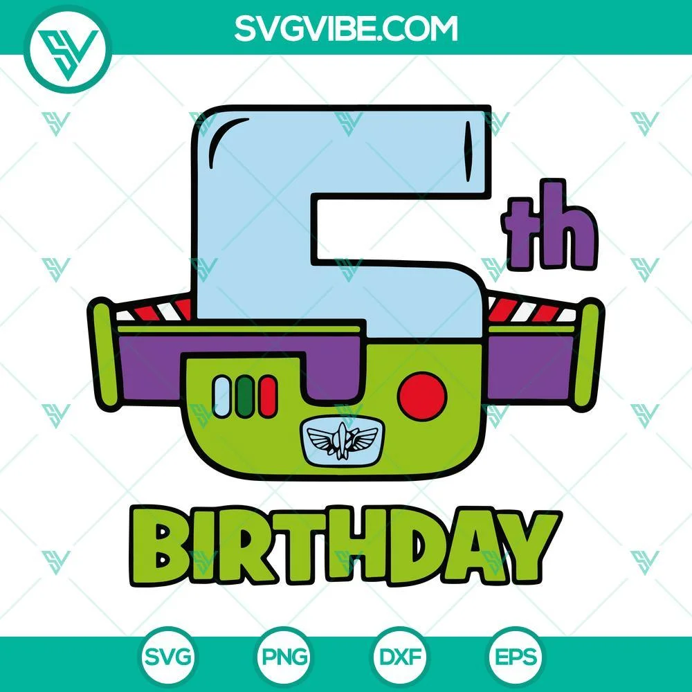 Birthday, Movies, SVG Files, Buzz Lightyear Birthday SVG Image Bundle, Birthday 1