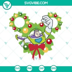 Christmas, Disney, SVG Files, Buzz Lightyear Mickey Head Christmas SVG Image, 2