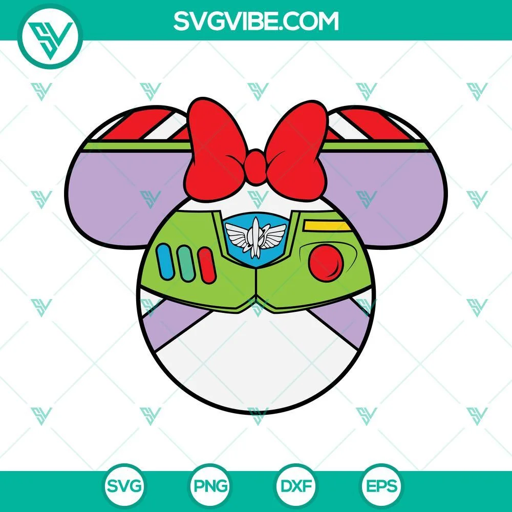 Movies, SVG Files, Buzz Lightyear Minnie Head SVG Images, Buzz Lightyear SVG 1