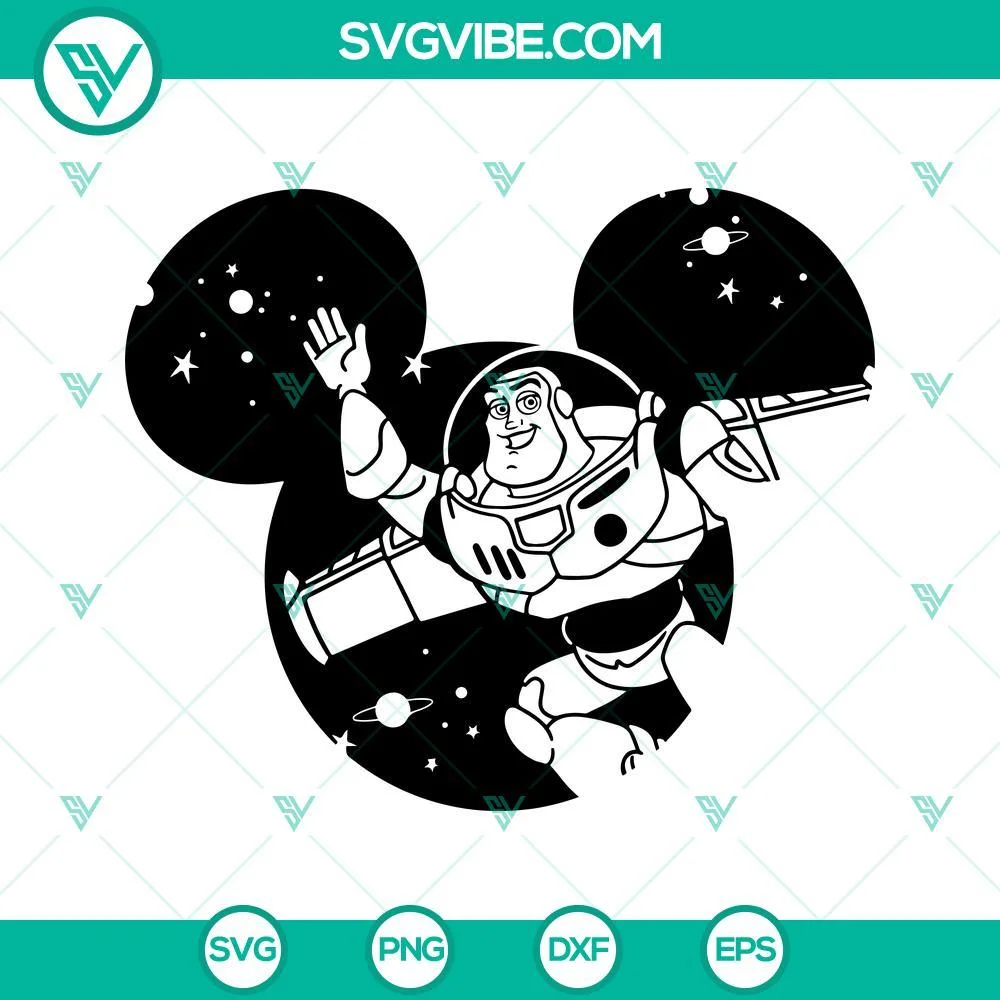 Disney, SVG Files, Buzz Lightyear Mouse Ears SVG Image, Buzz Lightyear Mickey 1