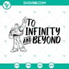 Buzz Lightyear "To Infinity and Beyond" design in SVG, PNG, DXF, and EPS formats for cutting. Great for crafts and projects.