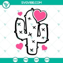 SVG Files, Valentine's Day, Cactus With Heart SVG Download, Cactus 19