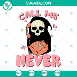 SVG Files, Valentine's Day, Call Me Never SVG Image, Ghostface SVG Image, Funny 3