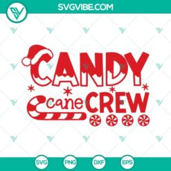Candy Cane Crew SVG Download, Merry Christmas SVG File, Candy Cane SVG Image, Girls