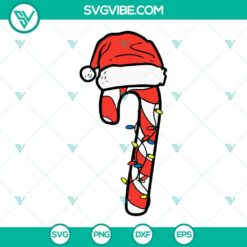 Candy Cane Santa Hat SVG Download, Candy Christmas Lights SVG Image PNG EPS DXF