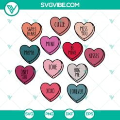 SVG Files, Valentine's Day, Candy Hearts Valentine SVG File, Conversation Heart 6