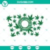 Cannabis weed full wrap design SVG for Starbucks cold cup featuring "Don't Panic". Ideal for customizing drinkware.