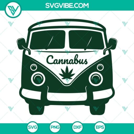 cannabus svg hippie van marijuana svg stoner svg smoking weed svg png dxf eps 2 mockup