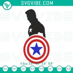 Captain America superhero embroidery designs with machine files, ideal for Marvel fans.