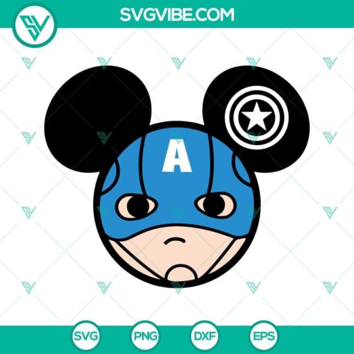 captain america svg captain america mickey head svg super hero mickey ears svg 5 mockup