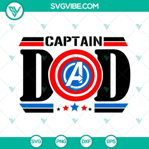 captain dad svg captain america shield svg super hero dad svg father s day svg 1 mockup