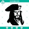 Captain Jack Sparrow SVG and PNG files featuring Johnny Depp as a pirate captain. Download for crafts and projects.