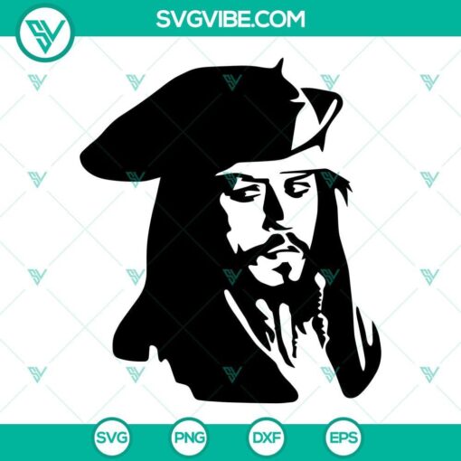 captain jack sparrow svg johnny depp svg captain pirate svg png dxf eps digital download 3 mockup