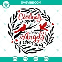 Animals, SVG Files, Cardinals Appear When Angels Are Near SVG File, Cardinal 2