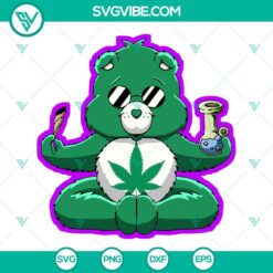 Cannabis, SVG Files, Care Bears Weed SVG Images, Care Bear With Joint And Bong 2