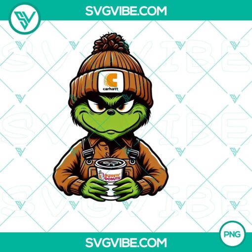 carhartt baby grinch dunkin donuts png carhartt grinch coffee png files mockup