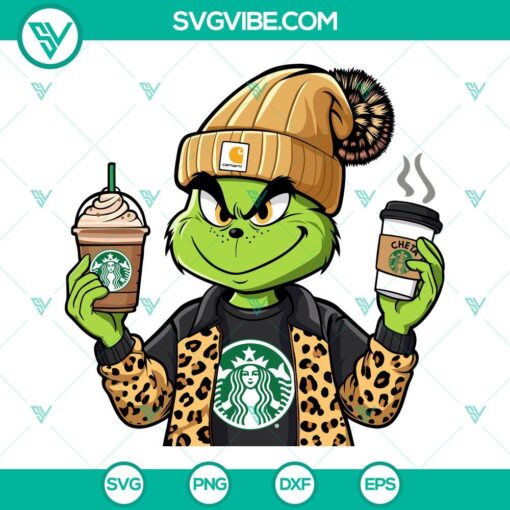 carhartt grinch starbucks coffee svg bougie grinch leopard svg grinch starbucks cup svg png mockup