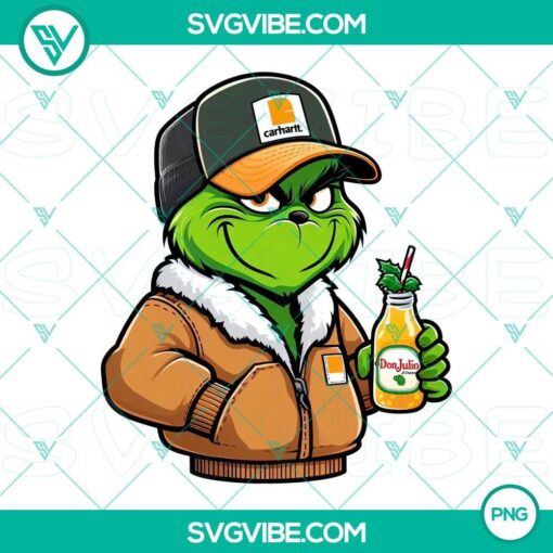 carhartt grinch with don julio png grinch don julio christmas png mockup