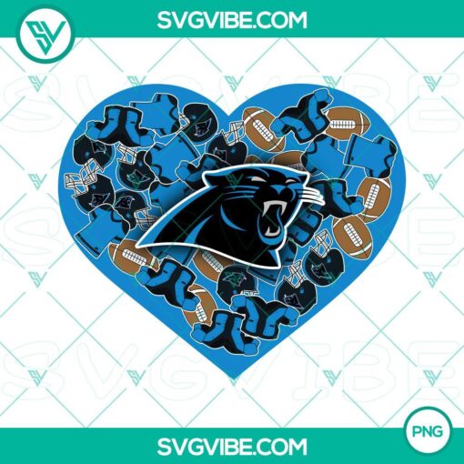 carolina panthers heart valentine png file designs mockup