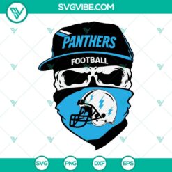 Carolina Panthers Skull SVG Images, Panthers Football SVG File PNG DXF EPS 2