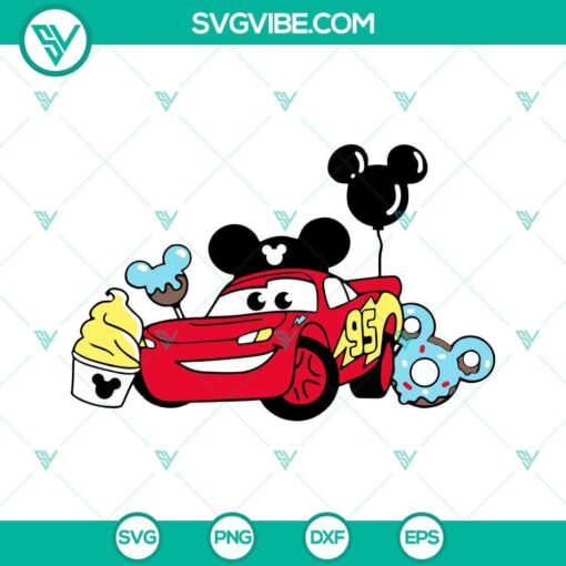 cars lightning mcqueen 95 mouse ears svg disneyland snacks lightning mcqueen cars svg png dxf eps cricut silhouette vector clipart 7 mockup