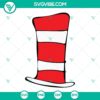 Cat in the Hat Dr Seuss SVG bundle with various file formats for Cricut, featuring iconic characters and designs suitable for crafting projects.