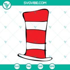 National Read Across America Day, SVG Files, Dr Seuss Hat SVG Image, Cat In The 3