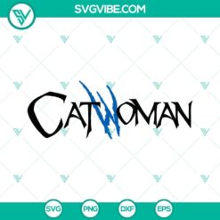 Catwoman Logo SVG Download, DC Comics Superhero SVG Images PNG DXF EPS Cricut