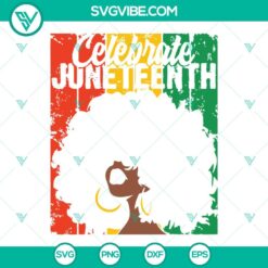 Juneteenth, SVG Files, Celebrate Juneteenth Smiley Face SVG Images, Juneteenth 4