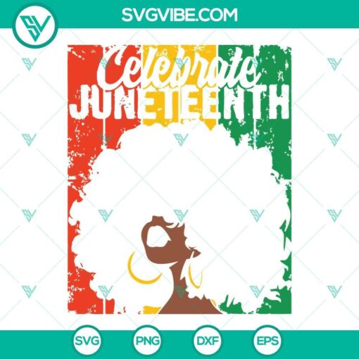 celebrate juneteenth black woman svg png dxf eps cricut 4 mockup