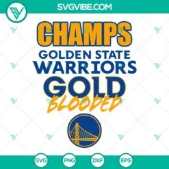 Basketball, Sports, SVG Files, Champs Golden State Warriors SVG Image, Gold 13