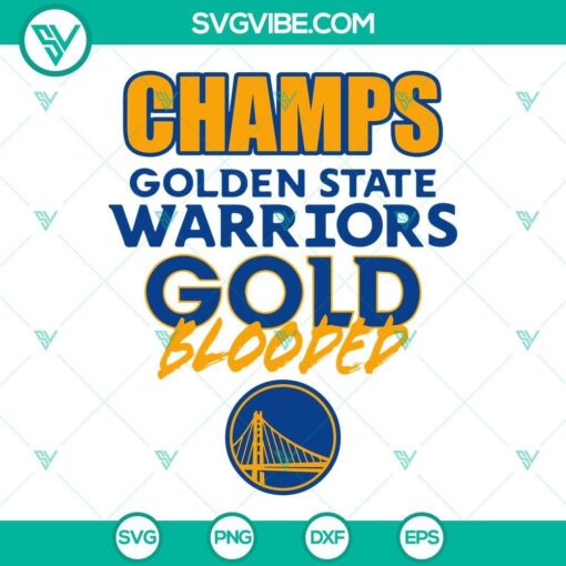 champs golden state warriors svg gold blooded svg golden state warriors 2022 nba champions svg 3 mockup