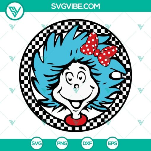 checkered little miss thing svg thing girl svg teacher svg dr seuss svg png dxf eps files 7 mockup